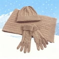 thumbnail image 2 of Warm Winter Knit Hat And Scarf Set Cozy Soft Yarn For Cold Weather Outdoor Activities, 2 of 5