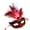 Red, variant on Tejiojio Women Venetian Ledfiber Mask Masquerade Fancy Dress Party Princess Feather Masks