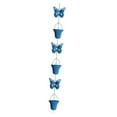 thumbnail image 1 of Cadena de lluvia decorativa para jardín, reemplaza la recolección de agua de lluvia para canaletas. Azul, 1 of 9