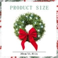 thumbnail image 3 of Clode Christmas Wreaths for Front Door 14 Inch Christmas Room Decor Wreath with Red Bows and Lights for Christmas Tree Garland and Wedding Decor Battery Powered Christmas Decorations, 3 of 8