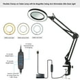 thumbnail image 5 of Neoglint Flexible Clamp-on Table Lamp with 8x Magnifier Swing Arm Dimmable LEDs Desk Light 3 Color Modes & 10 Brightness Levels Reading Working Studying Light, 5 of 7