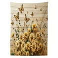 thumbnail image 2 of Ambesonne Rustic Outdoor Tablecloth, Meadow Bloom Butterflies, 58"x120", Pale Orange Tan Green, 2 of 2
