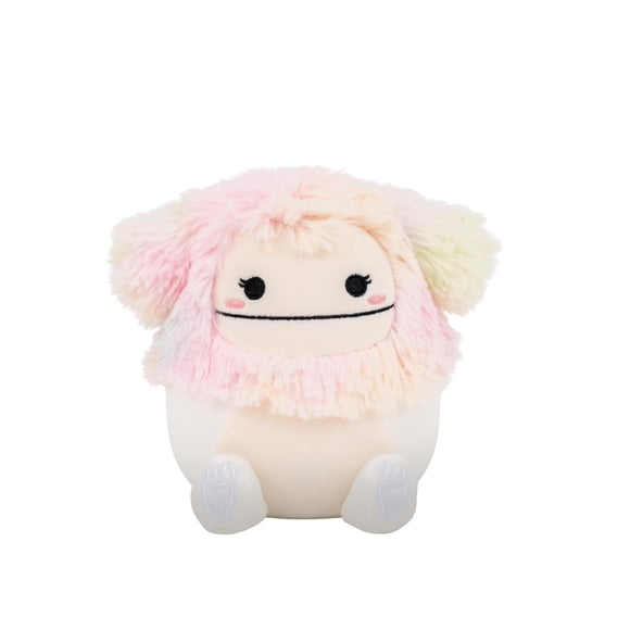 Squishmallows 5" Zaylee - White Bigfoot W/Rainbow Mane