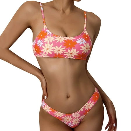 

Pianpianzi Sports Suits for Women Shorts Swim Romper Women plus Size Swim Suits for Women Women s Bikini Print Set Swimsuit Stitching Color Filled Bra Swimwear Beachwear