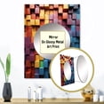 thumbnail image 3 of Designart "Timber Spectrum Mosaic" Abstract Shapes Mirror Wall Decor - Modern Yellow Abstract Hallway Wall Mirror Art - 32" x 24" Inch, 3 of 5