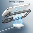 thumbnail image 3 of XUCP-Magnetic Case for iPhone 14 Pro 6.1-Inch Compatible with MagSafe Wireless Charging, Shockproof Phone Bumper Cover, Anti-Scratch Clear Back (Black/White), 3 of 4