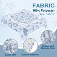 Light Blue Toile Christmas Mahjong Tablecloth Square 55 Inch - Walmart.com