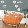 thumbnail image 5 of (1 Pc) Orange Premium Round Heavy-Duty Plastic Table Covers (Reusable), 5 of 6