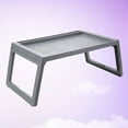 thumbnail image 3 of SHOWERORO 1Set Grey Rectangular PP Plastic Foldable Bed Table for Laptop Adjustable 21.5X14.1X10.8in, 3 of 7