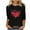 Black, variant on Erwazi Valentines Shirts for Women 3/4 Sleeve T-Shirts Love Heart Cute Graphic Valentines Day Tops Crew Neck Holiday Tees