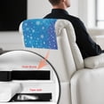 thumbnail image 5 of Xixirimido Blue Snow Penguin Christmas Pattern Recliner Chair Head Rest Slipcover Non Slip Waterproof Recliner Chair Cover Leather Sofa Couch Headrest Protector Covers, 2Pcs, 5 of 7