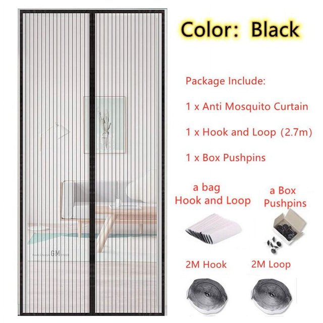Cortina de Cierre Magnético Antimosquitos para Puerta, Pantalla de Malla, Filtro contra Insectos y Moscas, Cocina, Verano
