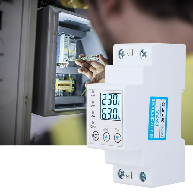 Single Phase Voltage Protector with Auto Recovery, Overvoltage & Undervoltage Protection, for Voltage, Current Power Display