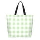 thumbnail image 1 of Balery Pistachio Green Checkboard Bolsa Tote Estilo Estético con Cremalleras, Bolsa de Hombro, Bolsa de Compras Grande y Plegable, 1 of 8