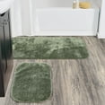 thumbnail image 2 of Garland Rug Traditional Washable Bath Rug Set, 2-Piece Set (21"x34" Bath Rug, & 22"x60" Runner) Deep Fern, 2 of 7