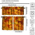 thumbnail image 5 of Red Maple Leaf Valance Kitchen Blackout Curtains Autumn Nature Cartoon Watercolor Art Printed Window Treatment for Girls Boys Bedroom Cafe Home Decor Window Drapes 54x18 Inch + 27x24 Inch X 2, 5 of 5