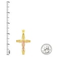 thumbnail image 2 of 10k Two-tone Gold Mens Crucifix Cross Religious Charm Pendant Pendant Necklace for Men, 2 of 3