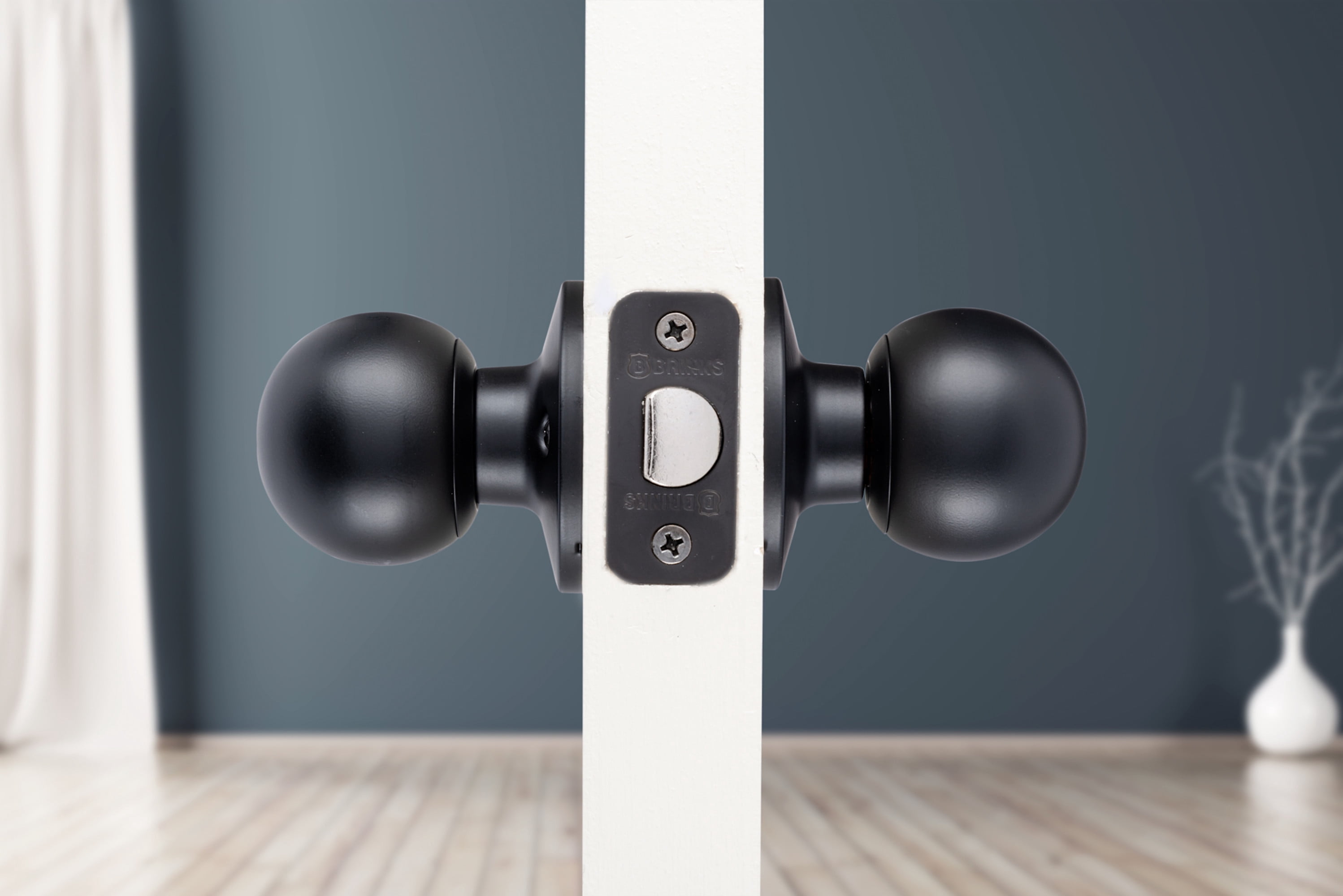 Brinks E2425122 Raleigh Passage Door Knob Set - Black
