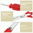 thumbnail image 4 of Ensemble d'Outils de Réparation pour Maison de Poupée Mini en Alliage pour Décoration Couleur Rouge 6 Pcs, 4 of 8
