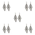 thumbnail image 3 of yingyy 2 Pieces Glitter Earrings Exquisite Multilayer Ear Dangle with Tassels Electroplating Fashion Accessory Valentines Day Black 5Set, 3 of 6