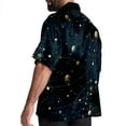 thumbnail image 3 of Constellation Men's Short Sleeve Shirts, Casual, Printed, Button Down, Beach Shirt - Spread Collar Tops for Summer Beach Fun, 3 of 6