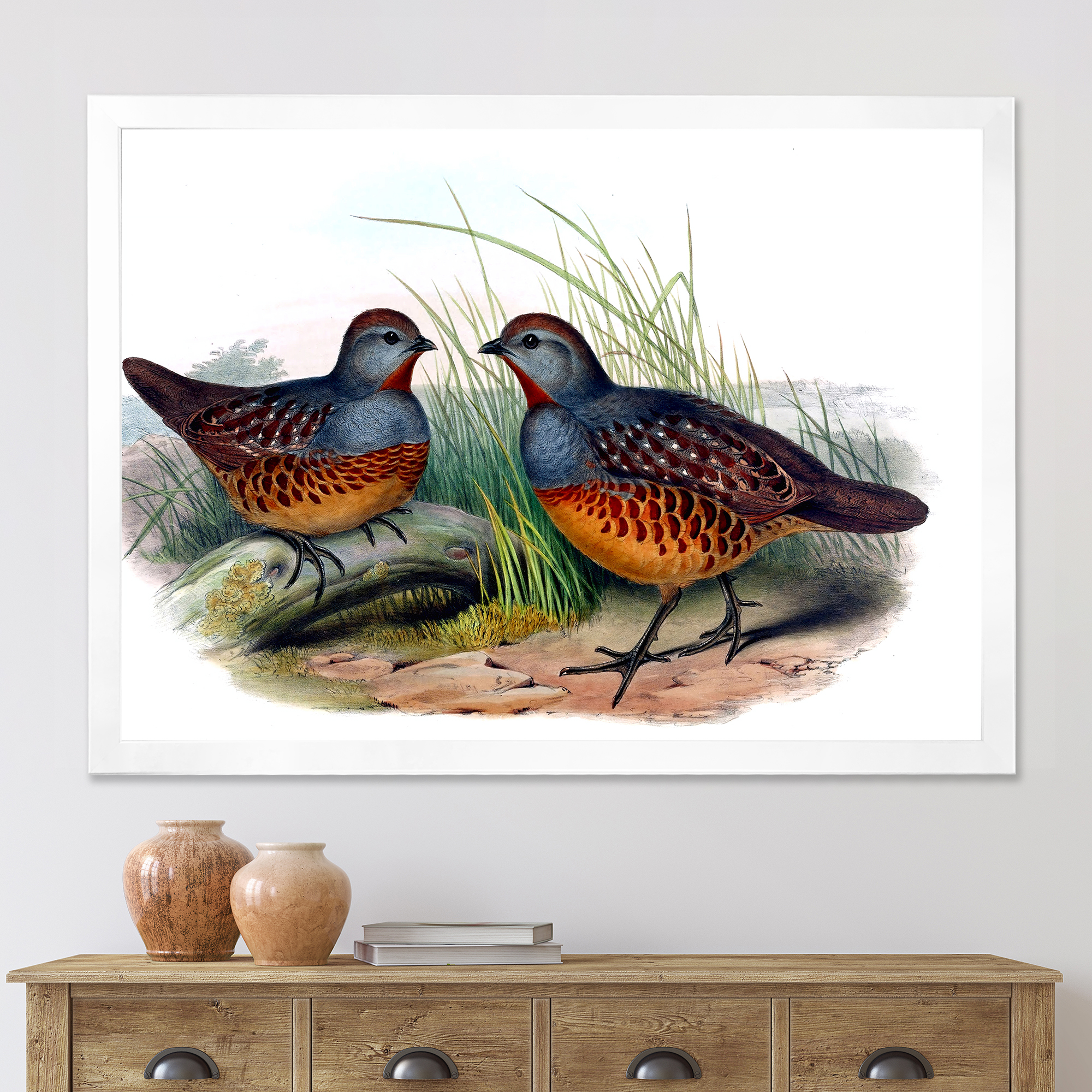 Designart 'Ancient Birds In The Wild VII' Traditional Framed Art Print