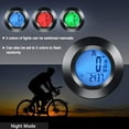 thumbnail image 4 of 3-färgs LCD-bakgrundsbelyst rund cykelhastighetsmätare, multifunktionell vattentät cykelodometer, 4 of 4