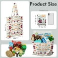 thumbnail image 5 of Floral Print Reusable Shopping Tote Bag - Foldable Grocery Bag with Large Capacity & Durable Fabric, 5 of 5