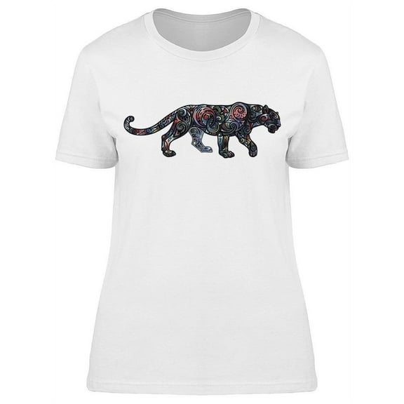 Patterned Panther T-Shirt Women -Image by Shutterstock, Female XX-Large