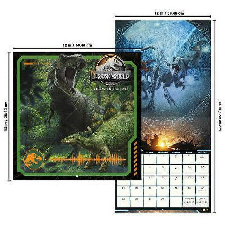 Jurassic Park 25th Anniversary 2025 Wall Calendar Drona Ginevra
