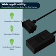 thumbnail image 5 of Topgreener Atenuador De Mesa Enchufable Para Lámparas De Mesa O De Pie El Control Deslizante Funciona Con Incandescente/Halógeno De 360 ​​Vatios Y Cfl/Led Regulable De 150 Vatios Apagado En La Intensi, 5 of 5