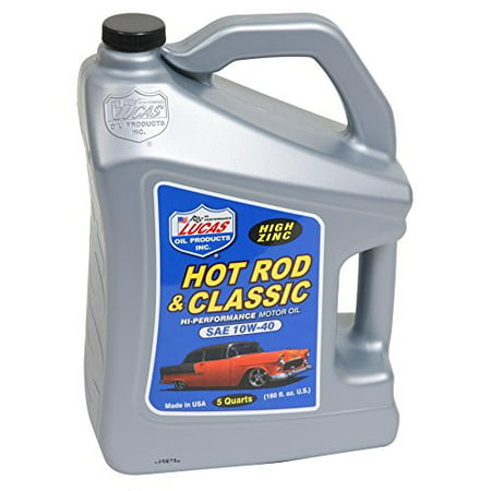 Lucas Oil Hot Rod and Classic Car 10W40 Motor Oil 5 qt P/N (Best Oil For Classic Cars)