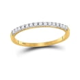 thumbnail image 2 of FB Jewels 14kt Yellow Gold Womens Round Diamond Wedding Band 1/6 Cttw, 2 of 2