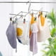thumbnail image 1 of Perchero de acero inoxidable, tendedero colgante, colgador de tendederos plegable, secador de ropa, 10 pinzas para ropa, para toallas/calcetines, 1 of 2