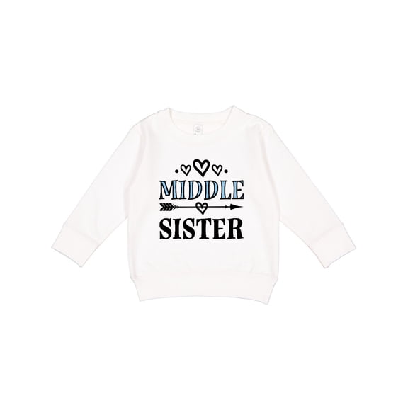 Inktastic Middle Sister Announcement Toddler Sweatshirt
