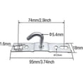 thumbnail image 2 of Ganchos de techo de 95 mm para lámpara de techo, placa base, gancho para lámpara de techo, montaje con tornillo, hierro galvanizado resistente para ventiladores de techo de lámparas europeas., 2 of 5