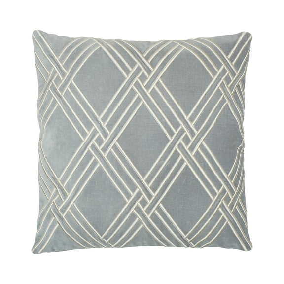 Mavis Fog Embroidered Throw Pillow, 20" x 20"
