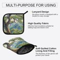 thumbnail image 3 of Yayeee Oven Mitts and Pot Holder Set of 4 Heat Resistant Kitchen Gloves Baking Hot Pad, Pine Tree, 3 of 5
