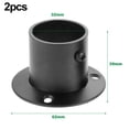 thumbnail image 1 of Lefu 2pc 19-32mm Steel Wardrobe Bracket Flange Rail Rod Pole Socket End Support Decor, 1 of 3