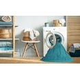 thumbnail image 2 of Ahgly Company Machine Washable Indoor Round Transitional Dark Cyan Green Area Rugs, 4' Round, 2 of 7