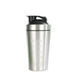 thumbnail image 2 of 500/750ml Stainless Steel Protein Powder Shaker Bottle Leak Proof Water Bottle for Gym Fitness Sport Whey Shakes Cup with Scale (500ml,Silver), 2 of 7