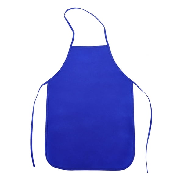 (Price/48 Packs)Opromo 48-Pack Non Woven Colorful Kids Apron for DIY Painting Drawing Artist Available in 2 Sizes(S/M)-Navy Blue-M