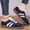 Q7-Blue, variant on Women Suede and Leather Lace Up Gum Sole Fashion Sneakers Classic Retro Casual Tennis Skate Shoes Comfortable Anti Slip Walking Footwear Lightweight Breathable Trainers,Beige 37(US-6)