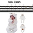 thumbnail image 7 of Newborn Bear Warmer Snowsuit Cotton Fleece Hooded Romper Jumpsuit Winter Outwear Pajamas for Baby Girls Boys, 7 of 7