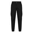 thumbnail image 4 of UVEASISHA Men's Fashion Cargo Pants Multi Pockes Tapered Work Pants Outdoor Lightweight Hiking Pants Military Tactical Trousers Sales Today,Black,L, 4 of 7