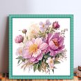 thumbnail image 3 of Kit Punto Cruz Con Flores Hilo Algodón Ecológico Bordado 11CT 40x40cm, 3 of 9