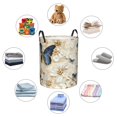 thumbnail image 4 of Honeii Elegant Butterflies And Pearls Print Laundry Hamper Basket,Baby Nursery Woven Storage Basket for Toys Bin,Pillows,Blankets,Clothes-, 4 of 6