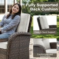 thumbnail image 4 of Bellefurn 5 Pieces Outdoor Patio Furniture Sets with Swivel Rocker Chairs Rattan Glider Loveseat and Coffee Table,Wicker Outdoor Conversation Sets for Porch Deck Backyard Poolside, 4 of 12