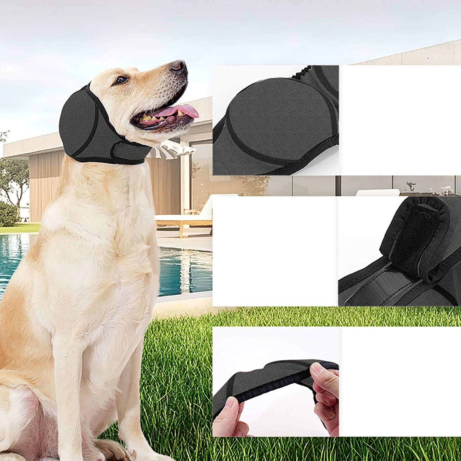 PAWIVID Hundeohrenschützer Mit Kapuze, Größe L, Lila | Beruhigend Bei Lärmangst, Schutz Beim Baden & Trocknen