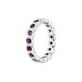 thumbnail image 4 of Purple Amethyst Ring Band 1.20 Carat (Ctw) in Sterling Silver, 4 of 5